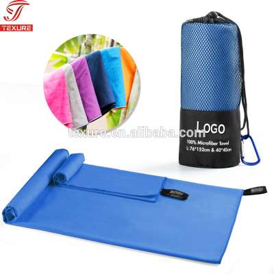 Lightweight Compact Fast Dry Microfiber Towel with Mesh Bag for Gym Camping Beach Sports Swimming